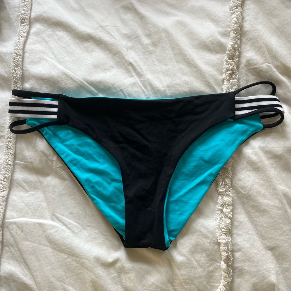 L Space Black bathing suit bottoms with split sides
